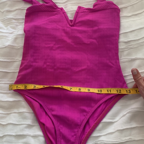 L*Space hot fuschia Lee Lee ribbed one piece swimsuit. Great condition! - Picture 6 of 7